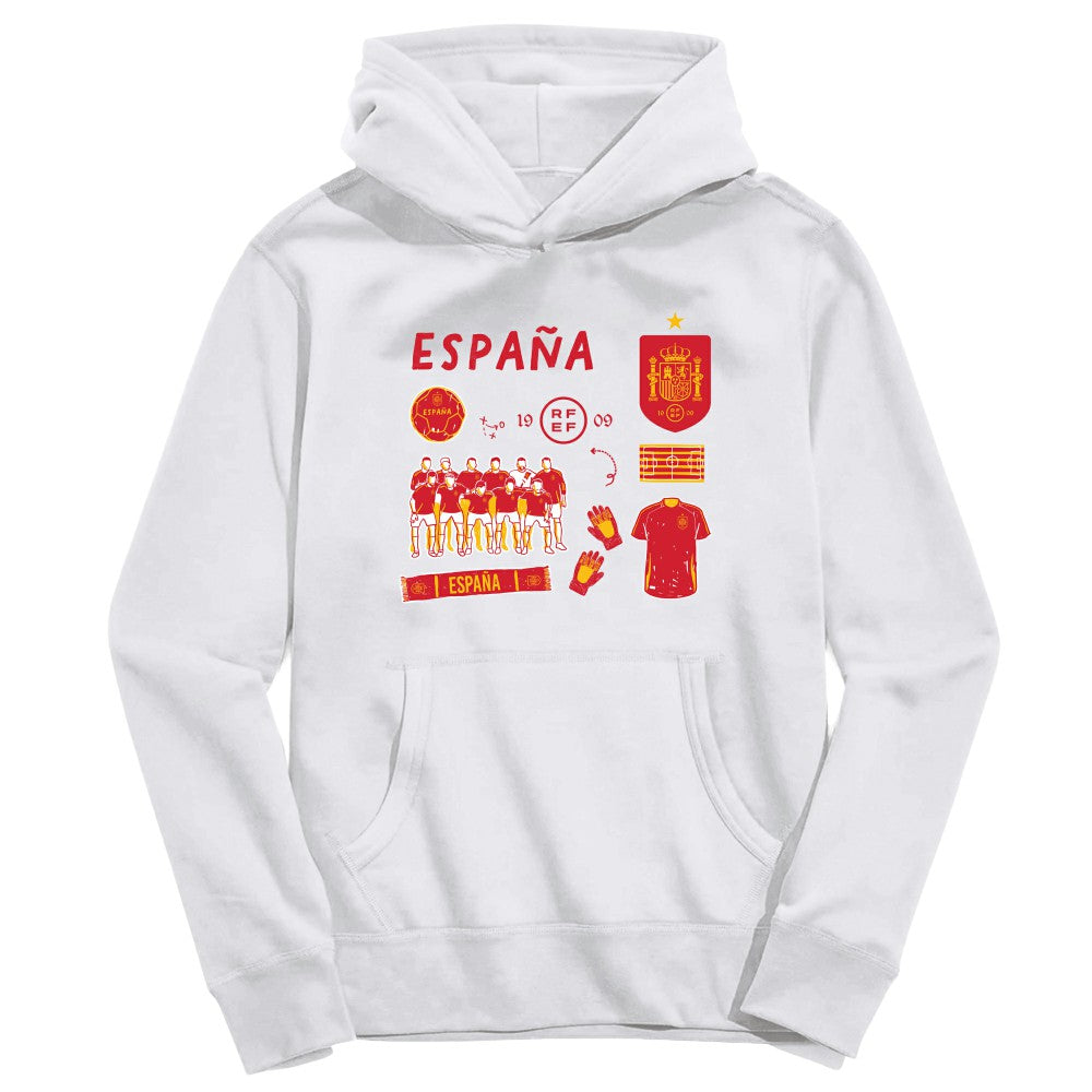 Spain National Team Vive La Fete Youth Impressions Icons Hoodie / Soccer Sale