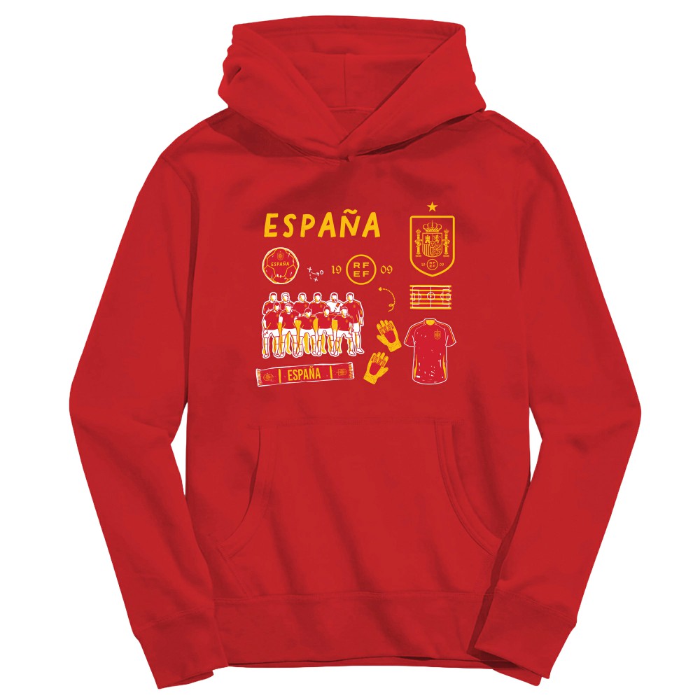 Spain National Team Vive La Fete Youth Impressions Icons Hoodie / Soccer On sale