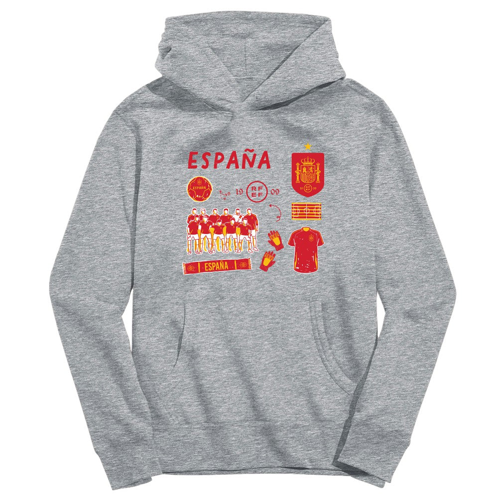 Spain National Team Vive La Fete Youth Impressions Icons Hoodie / Soccer On sale
