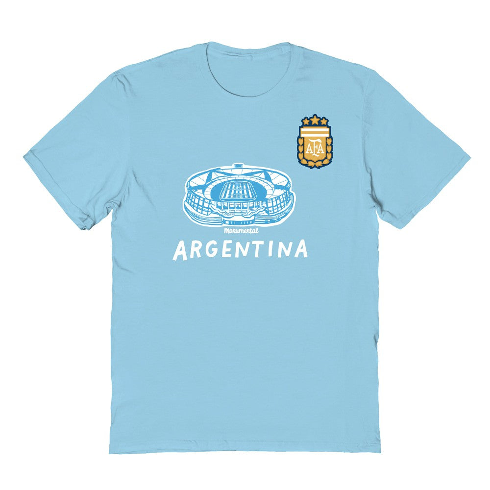 Argentina National Team Vive La Fete Youth Chilena Style T-Shirt / Soccer For sale