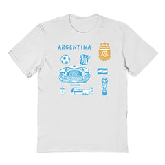 Argentina National Team Vive La Fete Youth Impressions Icons T-Shirt / Soccer Sale