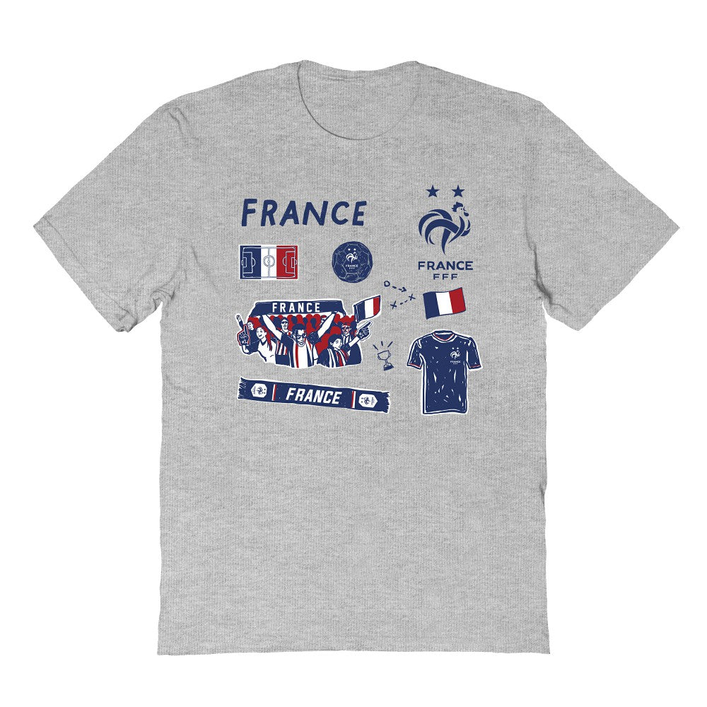 France National Team Vive La Fete Youth Impressions Icons T-Shirt / Soccer New