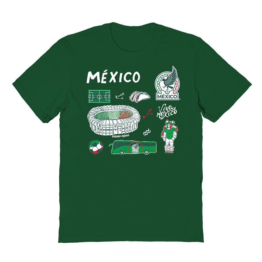 Mexico National Team Vive La Fete Youth Impressions Icons T-Shirt / Soccer Hot sale