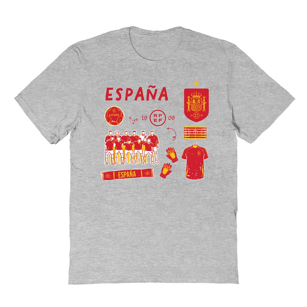 Spain National Team Vive La Fete Youth Impressions Icons T-Shirt / Soccer Hot sale