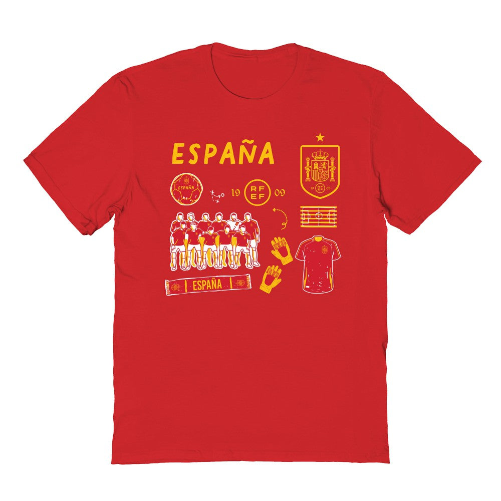 Spain National Team Vive La Fete Youth Impressions Icons T-Shirt / Soccer Online