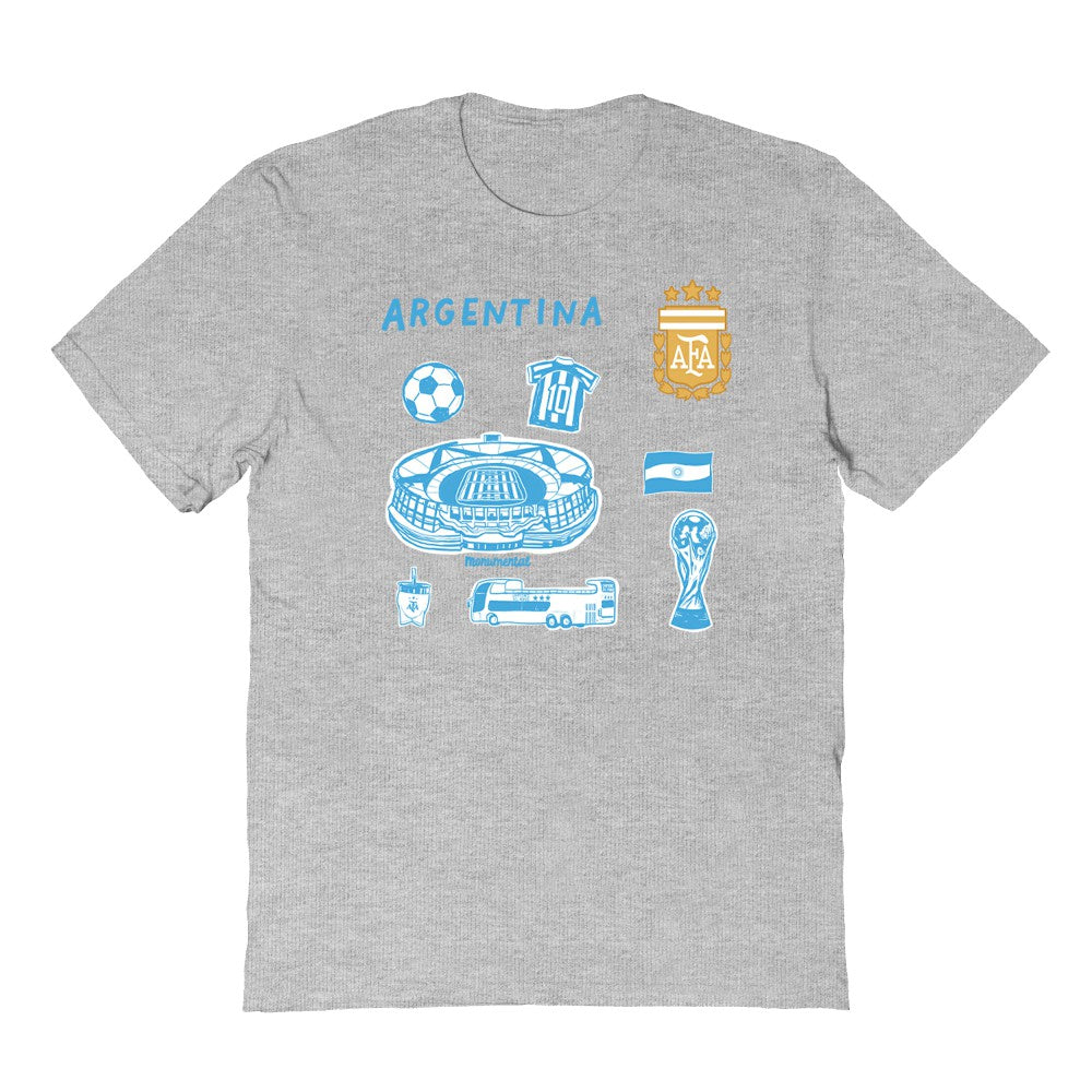 Argentina National Team Vive La Fete Youth Impressions Icons T-Shirt / Soccer Discount
