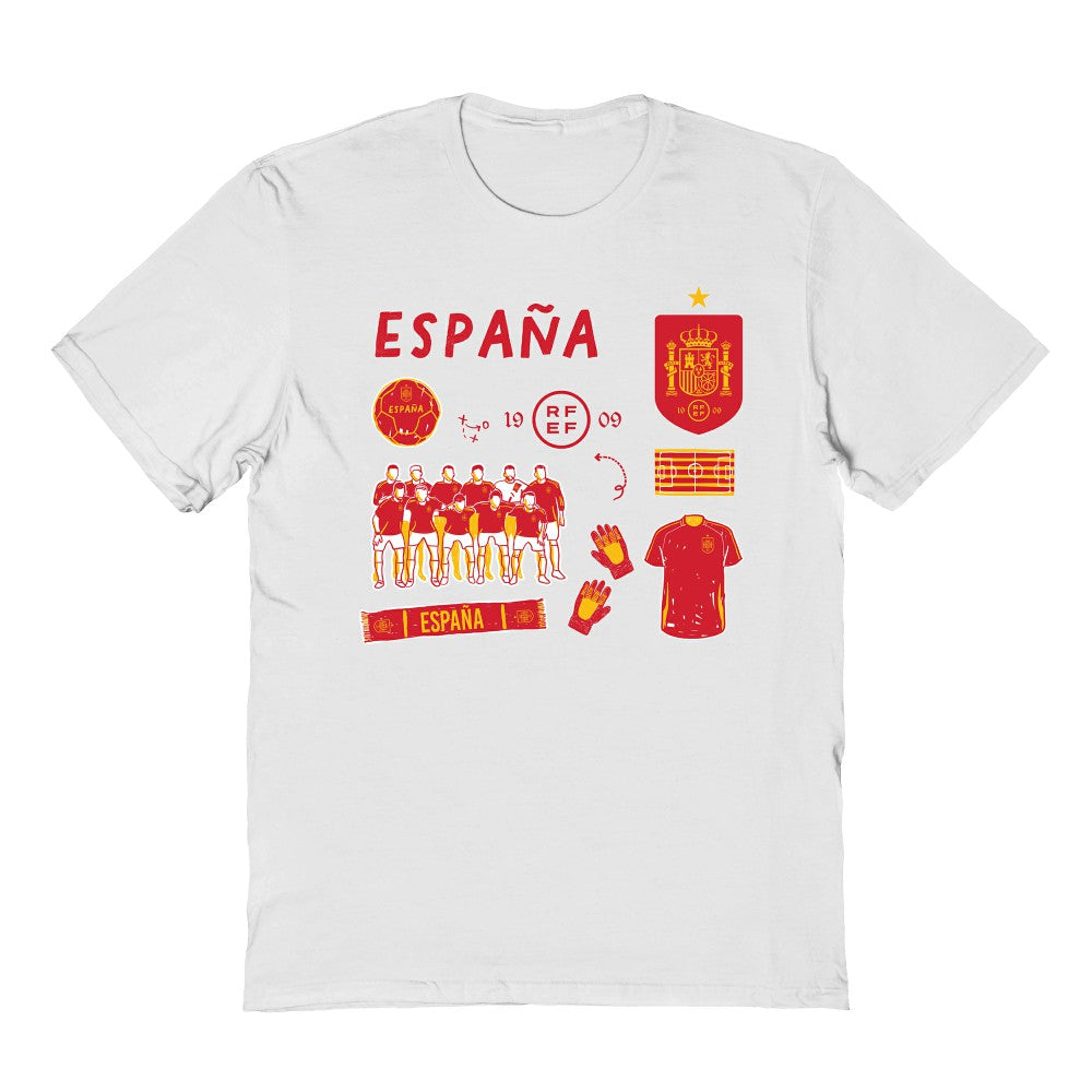 Spain National Team Vive La Fete Youth Impressions Icons T-Shirt / Soccer For sale