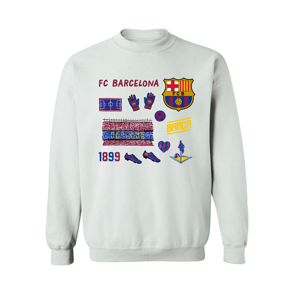 Barcelona Vive La Fete Women's Impressions Icons Sweatshirt / Soccer On sale