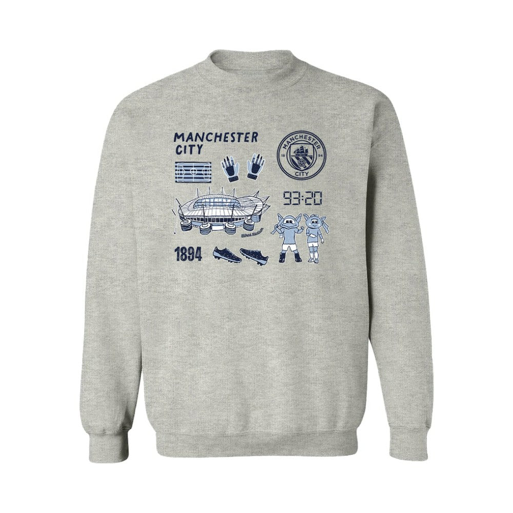Manchester City Vive La Fete Women's Impressions Icons Sweatshirt / Soccer For sale