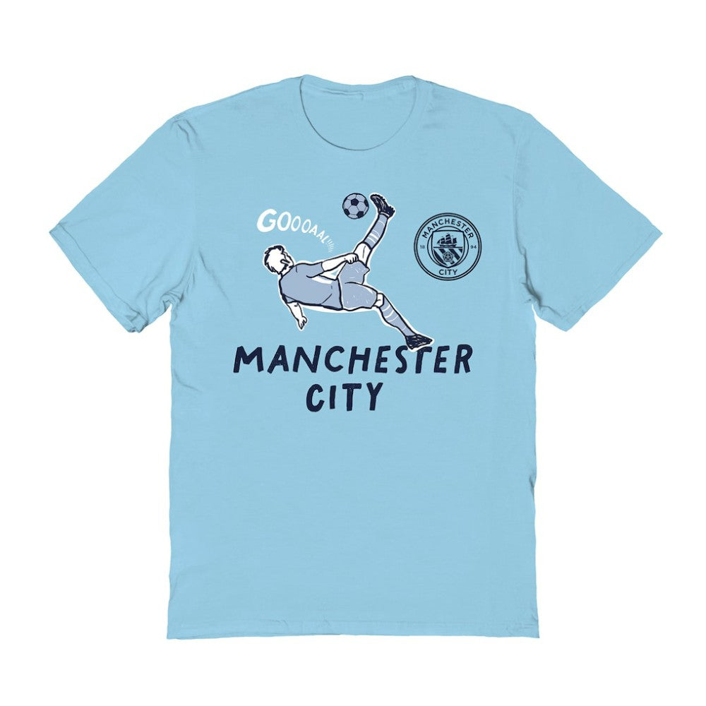 Manchester City Vive La Fete Women's Chilena Style T-Shirt / Soccer Sale