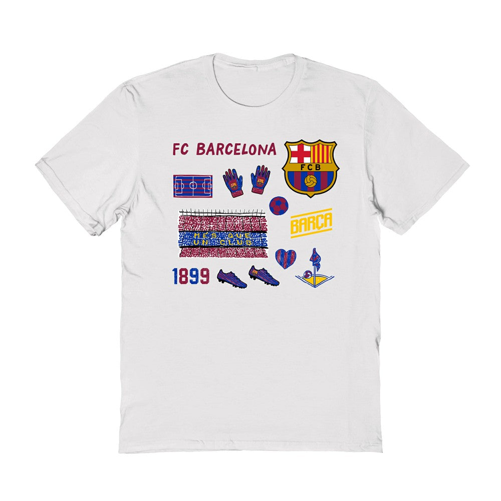 Barcelona Vive La Fete Women's Impressions Icons T-Shirt / Soccer On sale