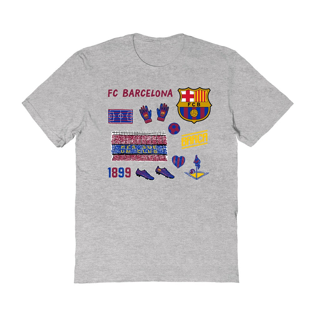Barcelona Vive La Fete Women's Impressions Icons T-Shirt / Soccer Discount