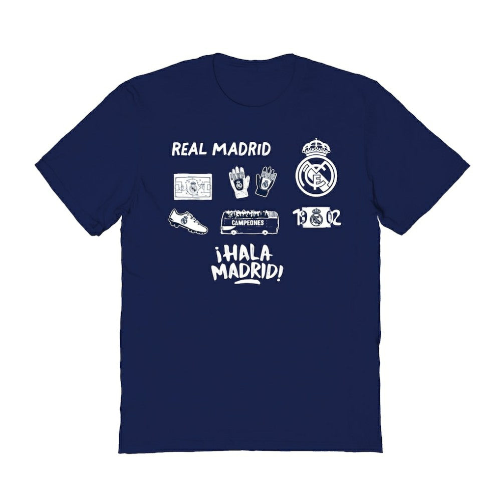 Real Madrid Vive La Fete Women's Impressions Icons T-Shirt / Soccer For sale