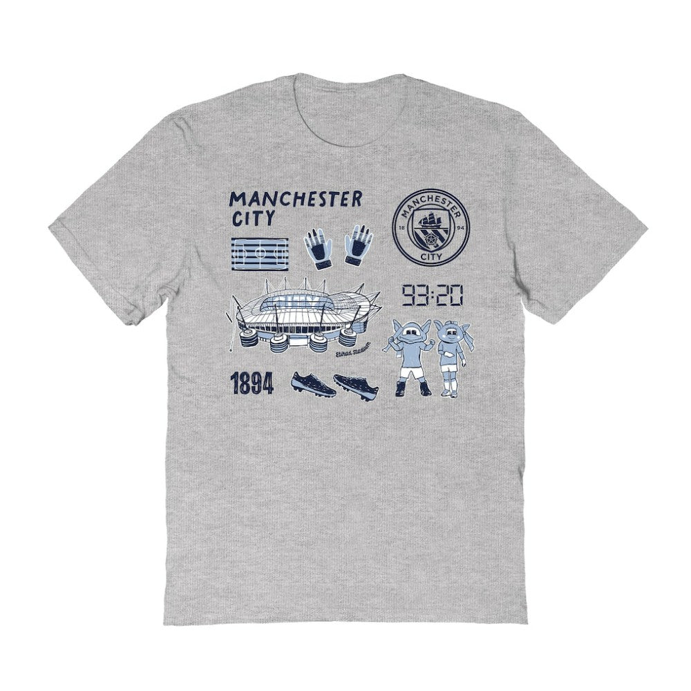 Manchester City Vive La Fete Women's Impressions Icons T-Shirt / Soccer New