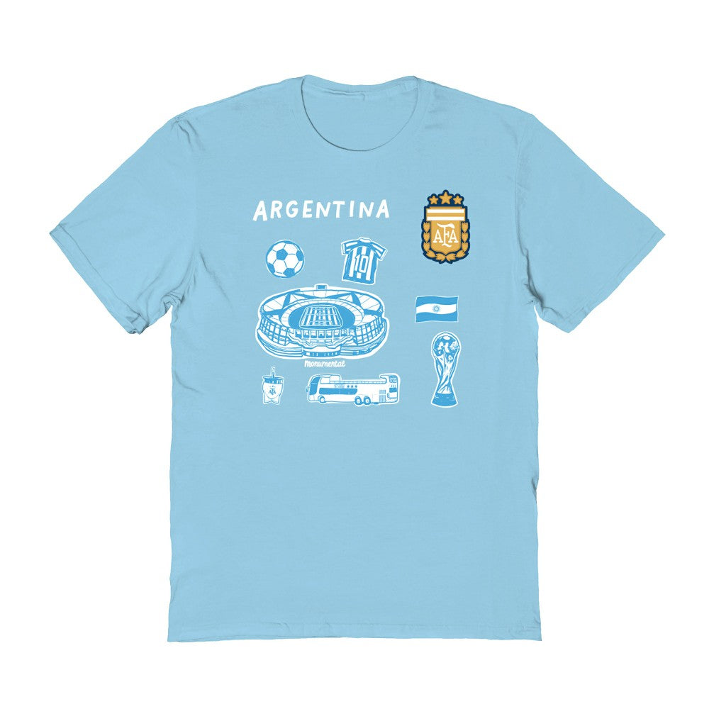 Argentina National Team Vive La Fete Women's Impressions Icons T-Shirt / Soccer New