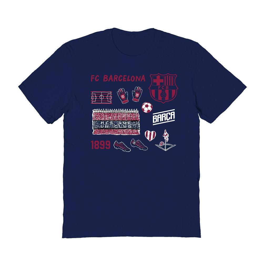 Barcelona Vive La Fete Women's Impressions Icons T-Shirt / Soccer New