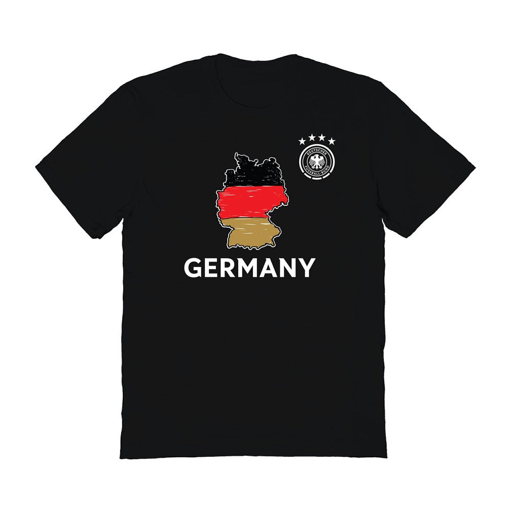 Germany National Team Vive La Fete Adult Map Style T-Shirt / Soccer On sale