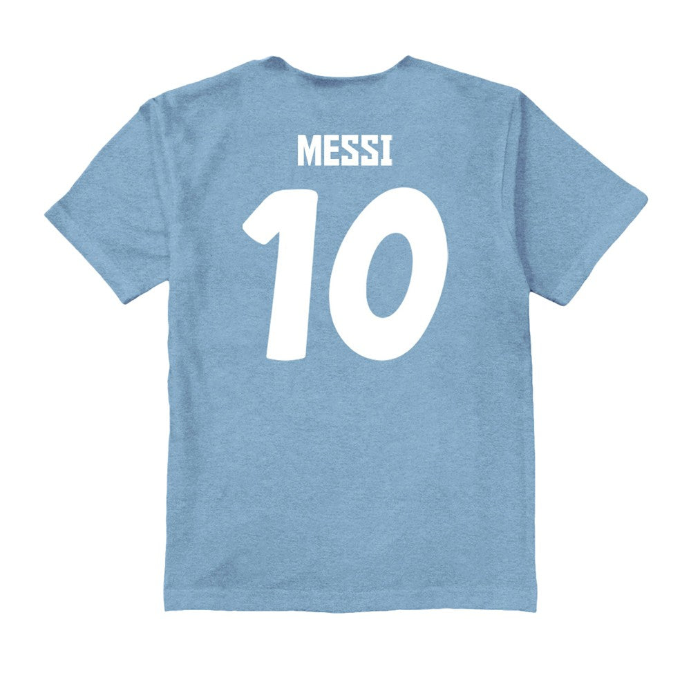 Lionel Messi Argentina National Team Vive La Fete Youth Player Name & Number Color Badge T-Shirt / Soccer Discount