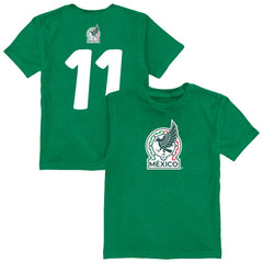 Santiago Gimenez Mexico National Team Vive La Fete Youth Player Name & Number Color Badge T-Shirt / Soccer Discount