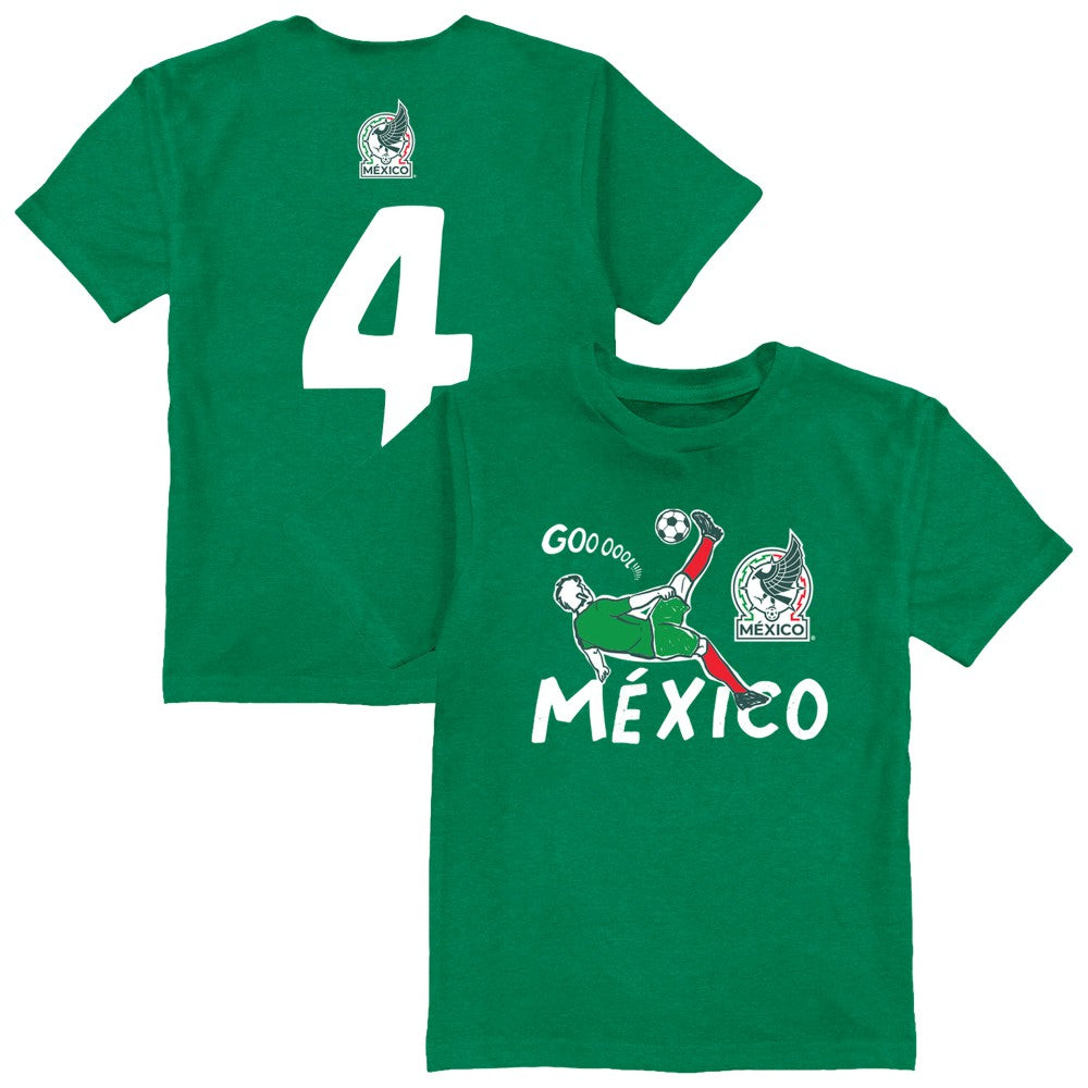 Edson Álvarez Mexico National Team Vive La Fete Youth Player Name & Number Chilena Style T-Shirt / Soccer New