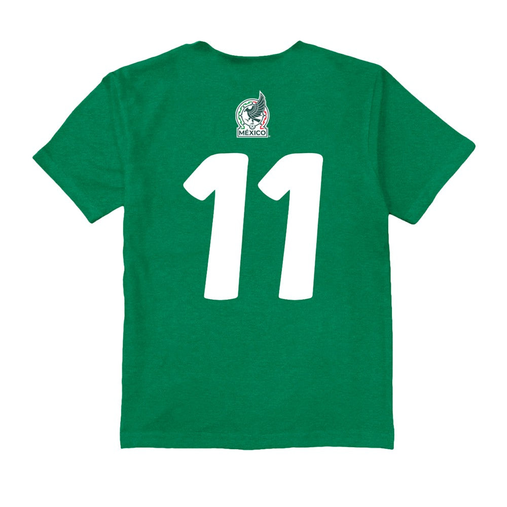 Santiago Gimenez Mexico National Team Vive La Fete Youth Player Name & Number Chilena Style T-Shirt / Soccer Discount