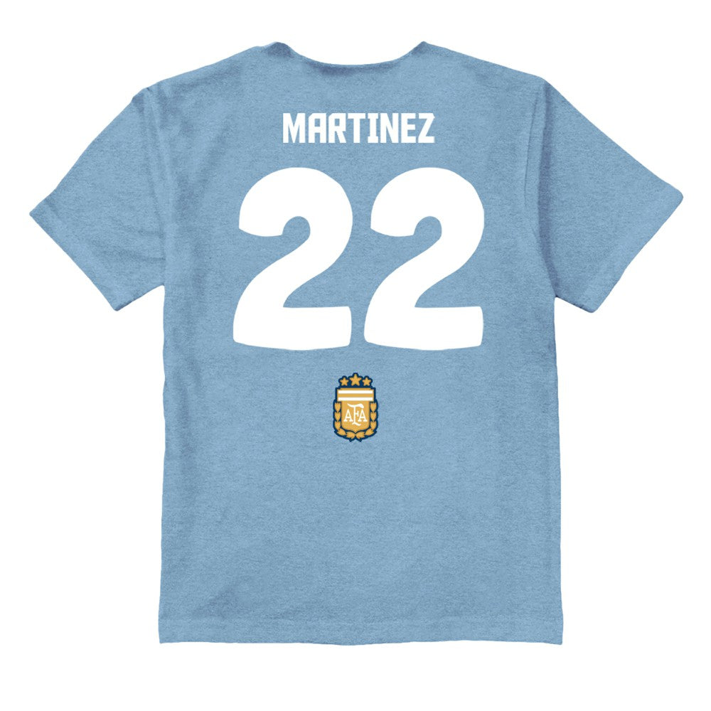 Lautaro Martinez Argentina National Team Vive La Fete Youth Player Name & Number Stadium Style T-Shirt / Soccer For sale