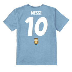 Lionel Messi Argentina National Team Vive La Fete Youth Player Name & Number Stadium Style T-Shirt / Soccer On sale