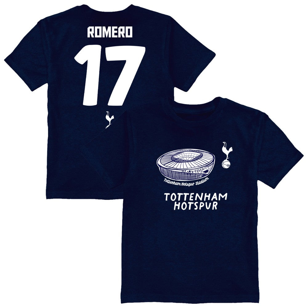 Cristian Romero Tottenham Hotspur Vive La Fete Youth Player Name & Number Stadium Style T-Shirt / Soccer New