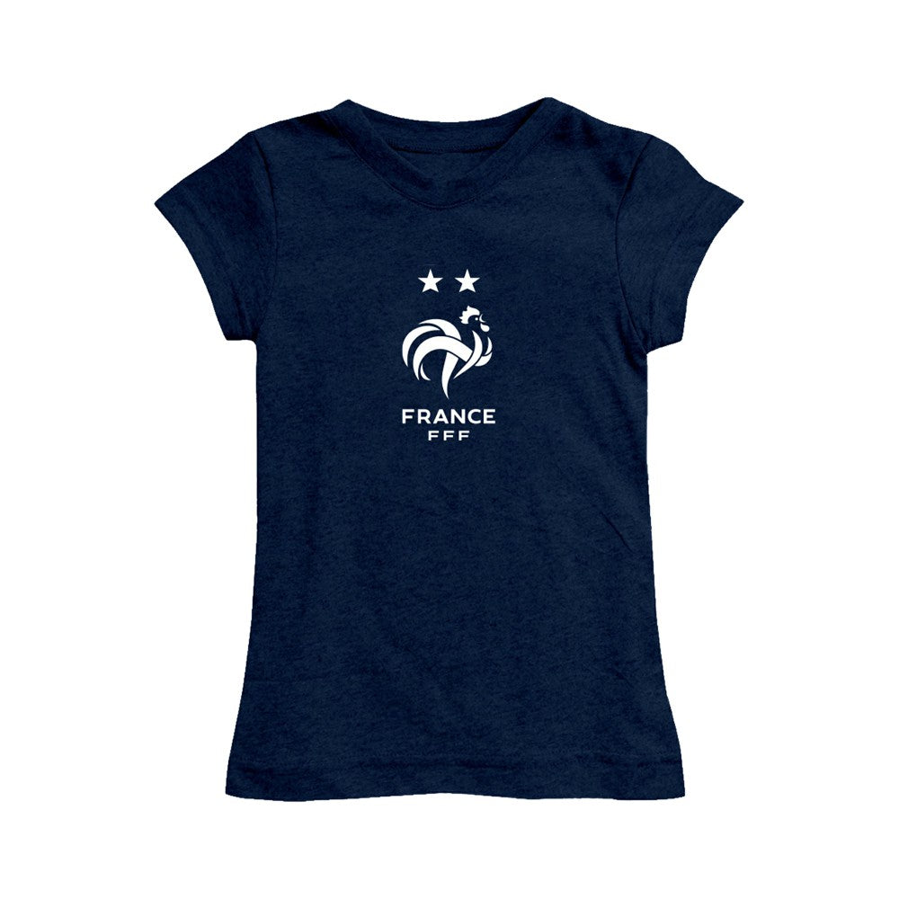 France National Team Vive La Fete Girls Youth Color Badge Fitted T-Shirt / Soccer Outlet