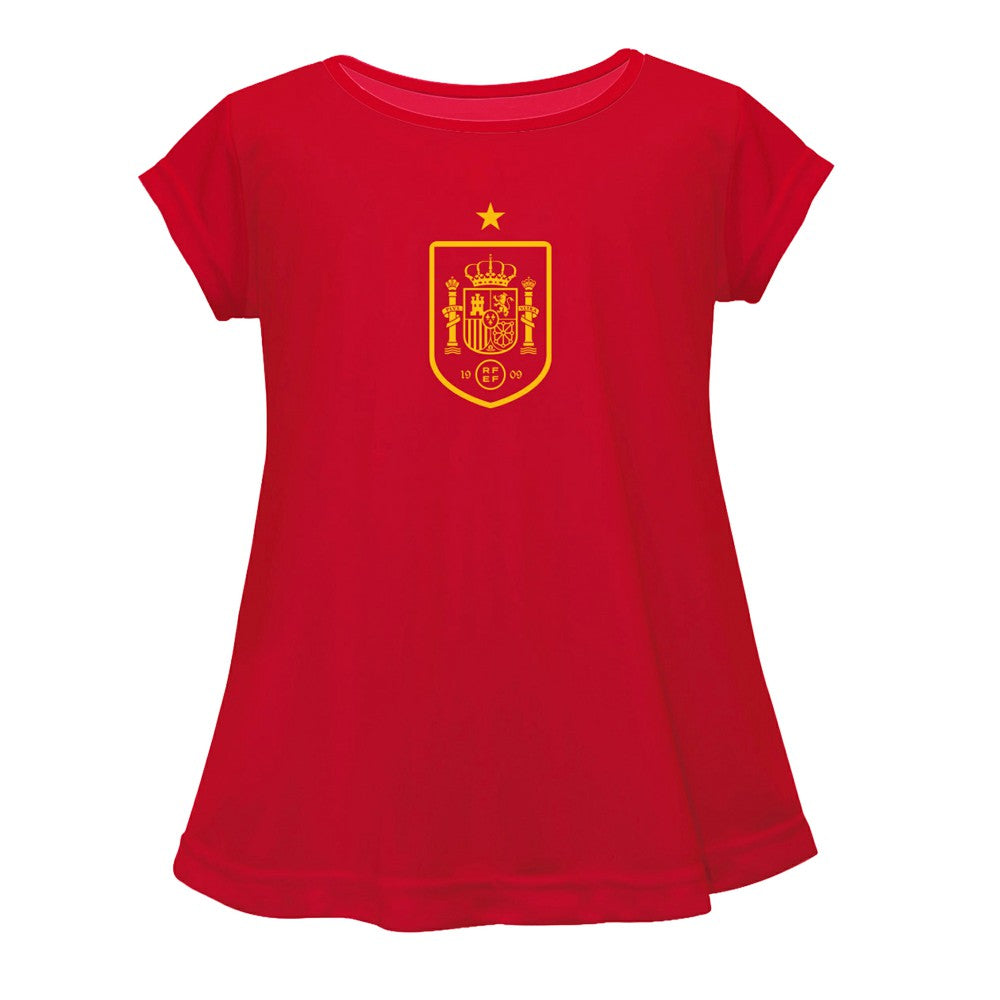 Spain National Team Vive La Fete Girls Youth Color Badge A-Line Top / Soccer Outlet