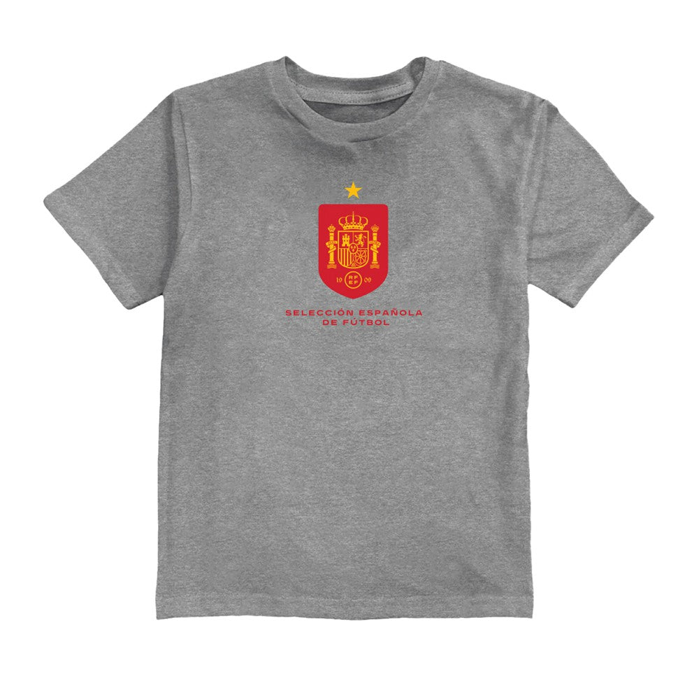 Spain National Team Vive La Fete Youth Color Badge T-Shirt / Soccer New