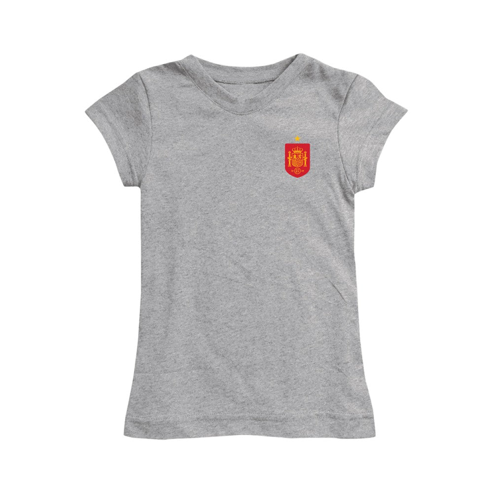 Spain National Team Vive La Fete Girls Youth Impressions Artwork Fitted T-Shirt / Soccer Sale