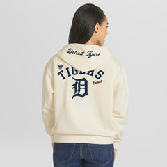 Detroit Tigers WEAR by Erin Andrews Women's Full-Zip Hoodie - Cream
