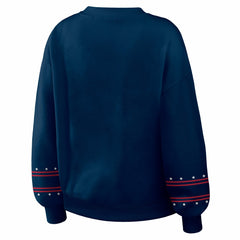 Los Angeles Dodgers WEAR by Erin Andrews Women's Americana Heavyweight Fleece Sweatshirt - Navy