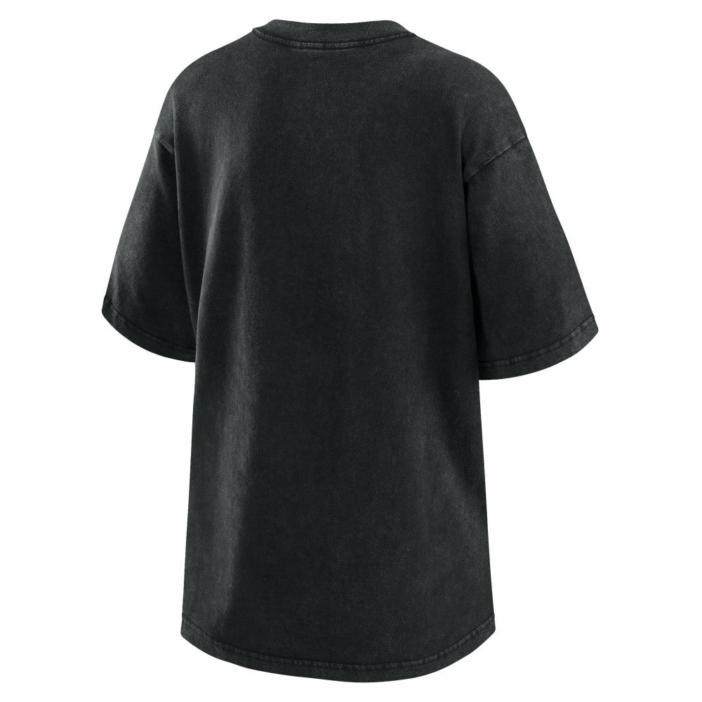 Cincinnati Reds WEAR by Erin Andrews Women's Oversized Boyfriend T-Shirt - Black