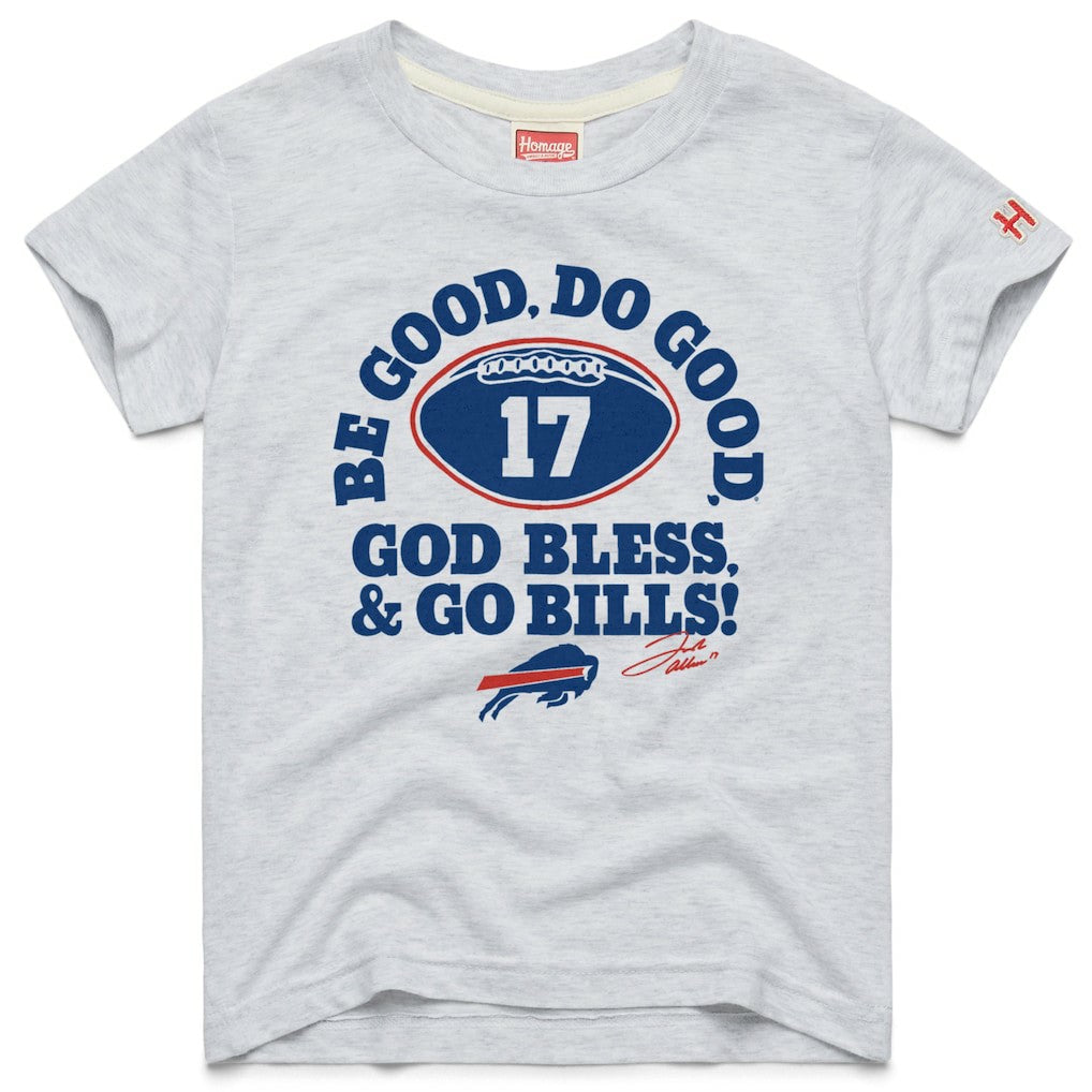 NFL Buffalo Bills Josh Allen  Homage Youth Be Good Do Good Signature Tri-Blend T-Shirt