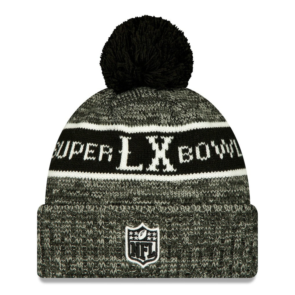 NFL New England Patriots Super Bowl LX Cuffed Knit Hat with Pom