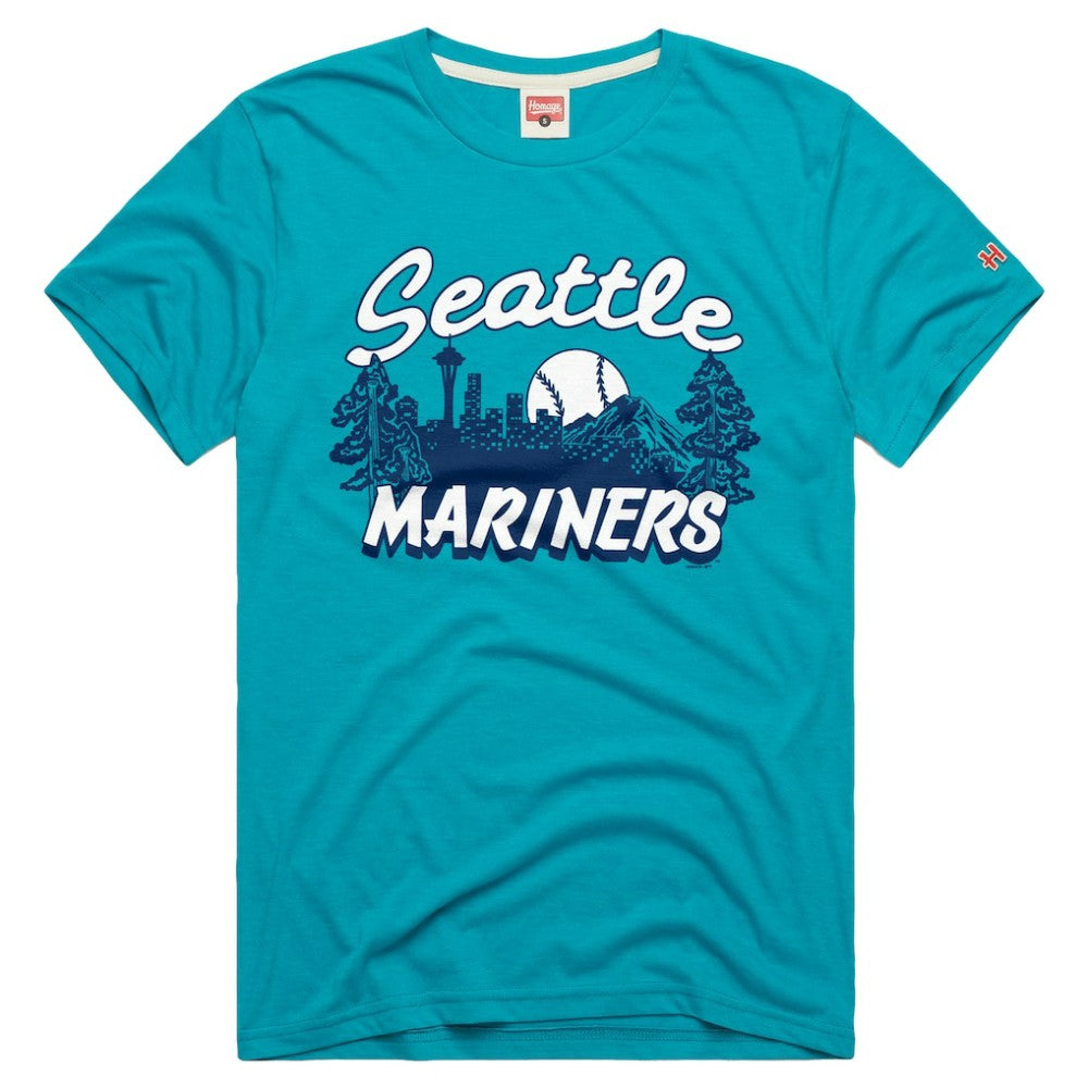 Seattle Mariners Homage Tri-Blend Hyperlocal T-Shirt - Teal