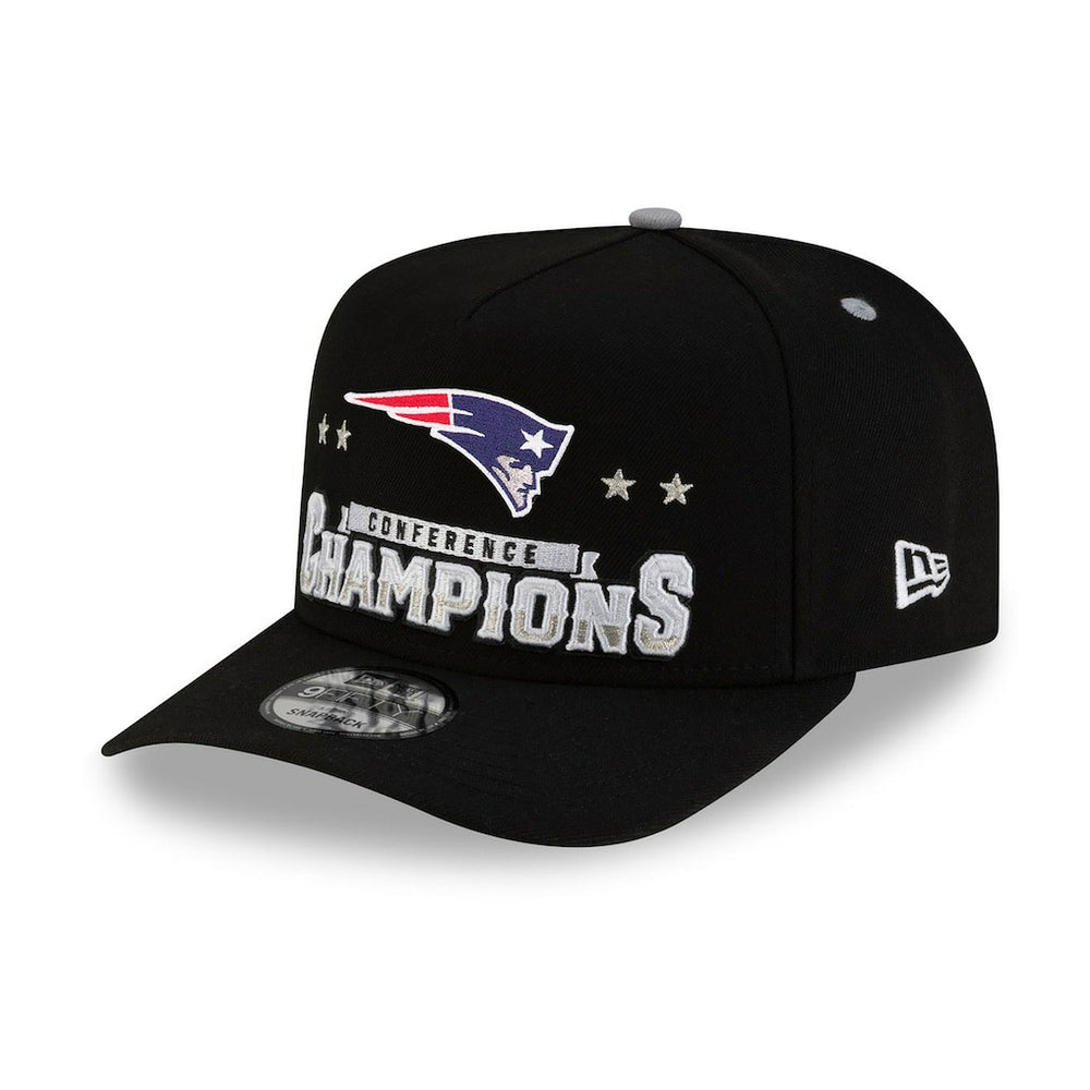 NFL New England Patriots 2025 AFC Champions Locker Room Trophy Collection A-Frame 9FIFTY Snapback Hat