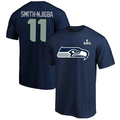 NFL Seattle Seahawks Jaxon Smith-Njigba  Super Bowl LX Patch Big & Tall Name & Number T-Shirt