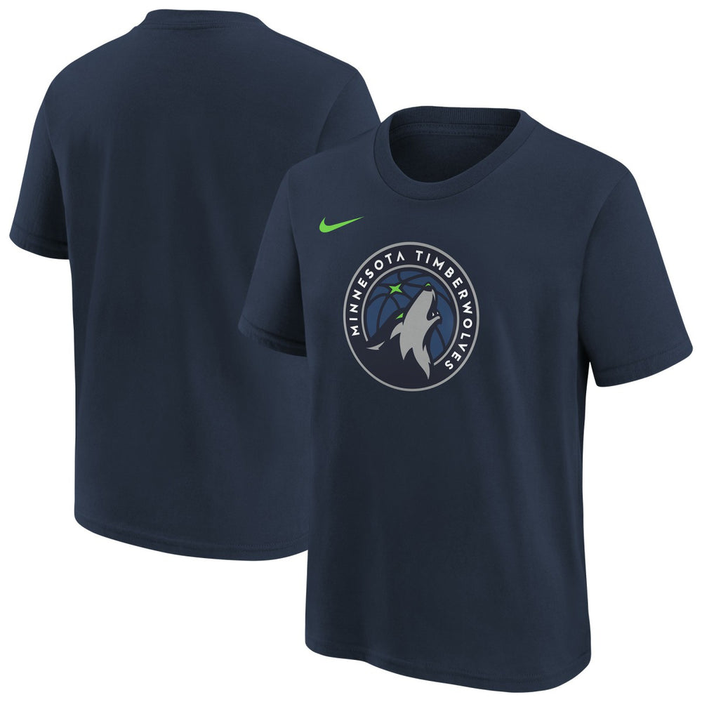 Minnesota Timberwolves Youth Team Essential Logo T-Shirt - Navy | Nike outlet