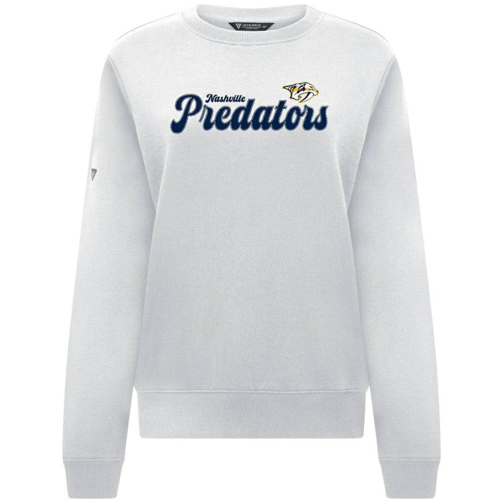 Nashville Predators Levelwear Women's Yvette Big Script Tri-Blend Sweatshirt