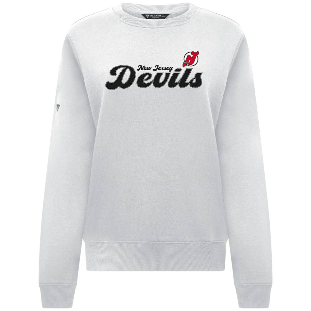 New Jersey Devils Levelwear Women's Yvette Big Script Tri-Blend Sweatshirt