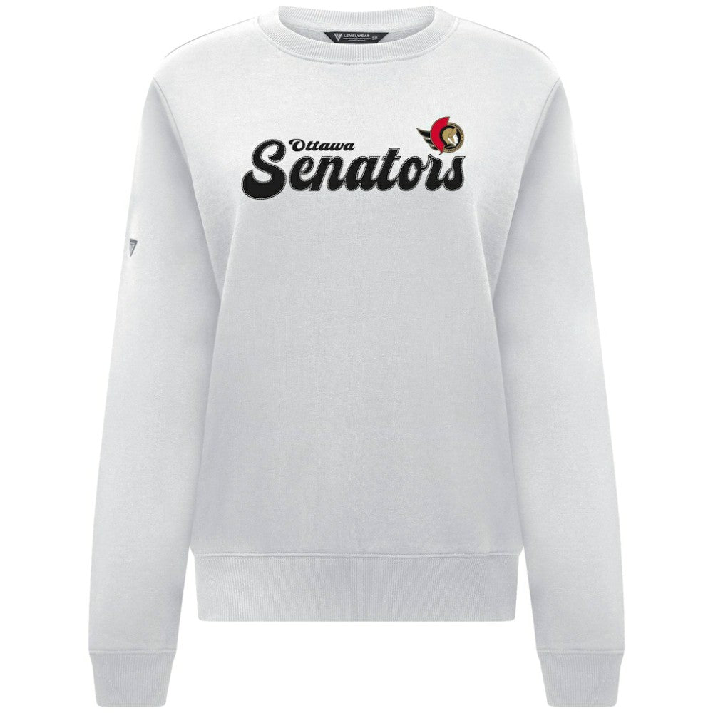 Ottawa Senators Levelwear Women's Yvette Big Script Tri-Blend Sweatshirt