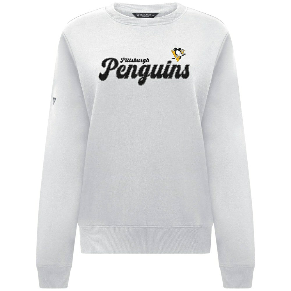 Pittsburgh Penguins Levelwear Women's Yvette Big Script Tri-Blend Sweatshirt