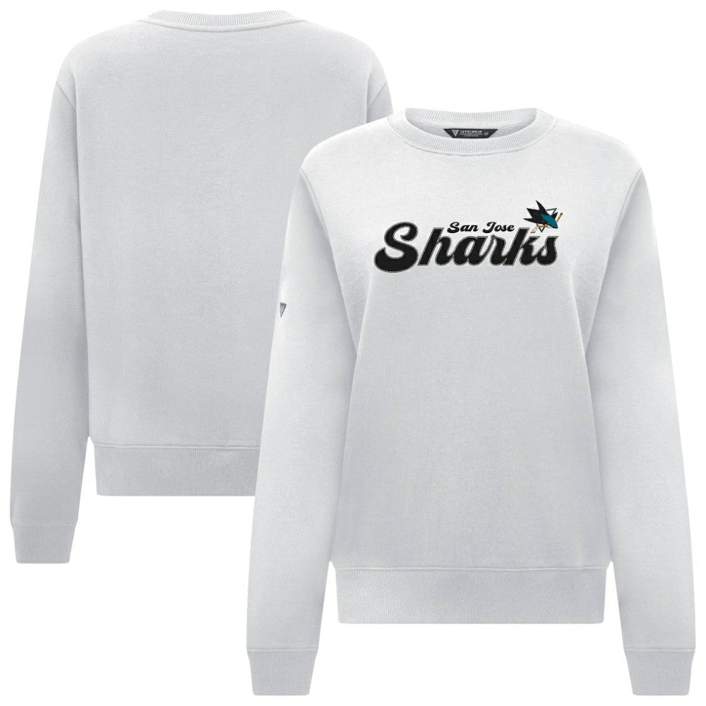 San Jose Sharks Levelwear Women's Yvette Big Script Tri-Blend Sweatshirt
