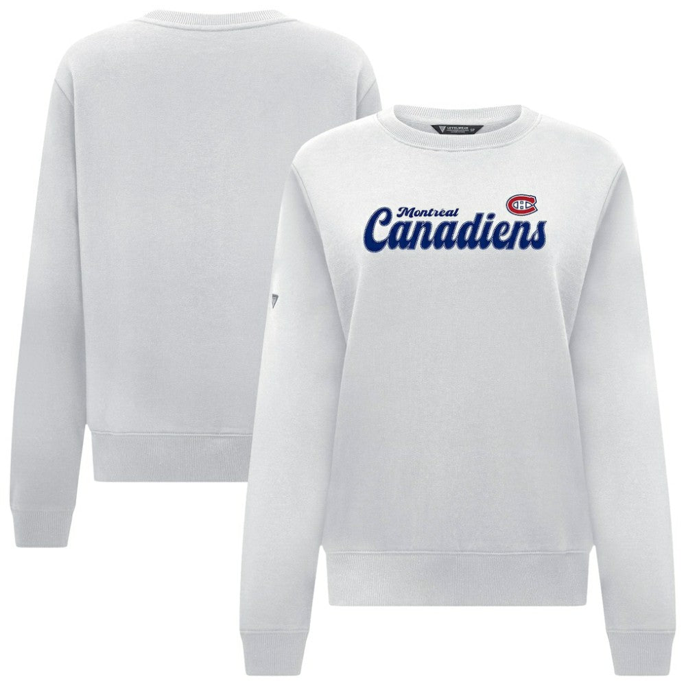 Montreal Canadiens Levelwear Women's Yvette Big Script Tri-Blend Sweatshirt