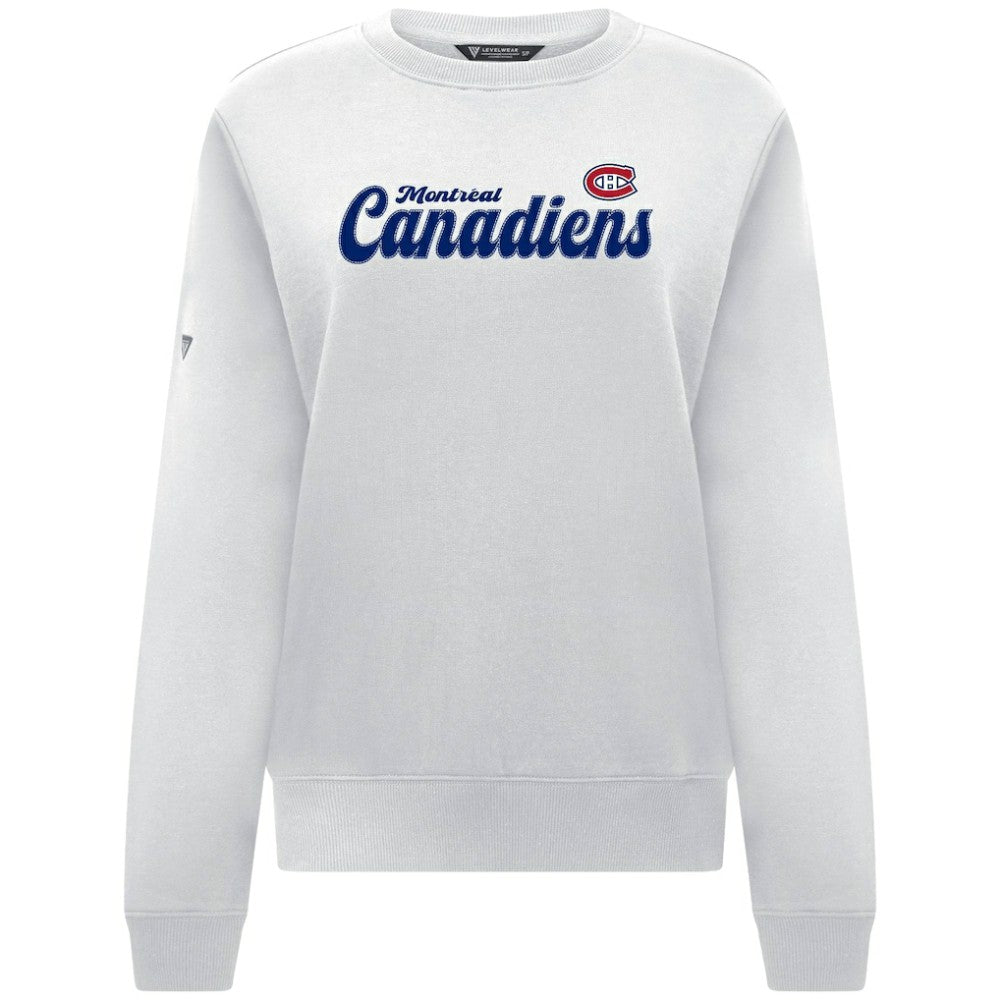 Montreal Canadiens Levelwear Women's Yvette Big Script Tri-Blend Sweatshirt