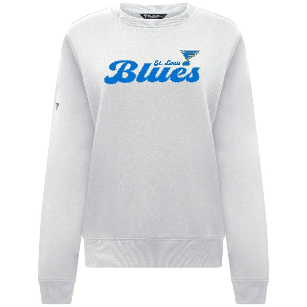 St. Louis Blues Levelwear Women's Yvette Big Script Tri-Blend Sweatshirt