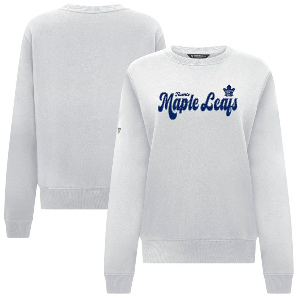 Toronto Maple Leafs Levelwear Women's Yvette Big Script Tri-Blend Sweatshirt